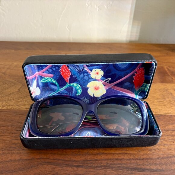 Maui Jim You Move Me, Navy & Floral Glasses with Case - Picture 7 of 7